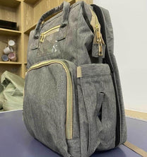 Convertible Baby Changing Backpack With Foldable Crib – Waterproof Multi-Pocket Design