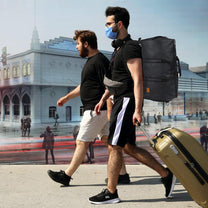 Convertible PU Leather Garment Duffel Bag with Waterproof Shoe Compartment
