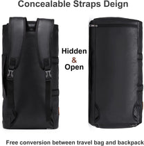 Convertible PU Leather Garment Duffel Bag with Waterproof Shoe Compartment