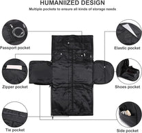 Convertible PU Leather Garment Duffel Bag with Waterproof Shoe Compartment