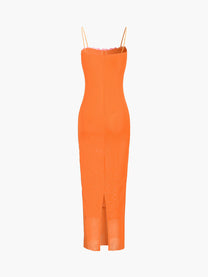 Corset Mesh Maxi Dress