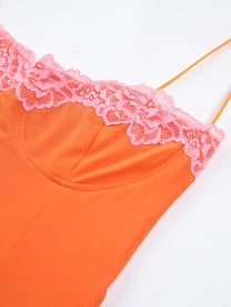 Corset Mesh Maxi Dress