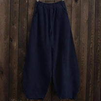 Cotton-Linen Wide-Leg Trousers For Spring And Summer