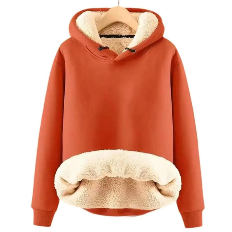 Cozy Fleece Lined Women&#39;s Hoodie With Adjustable Hood