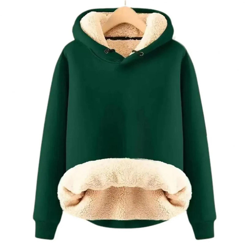 Cozy Fleece Lined Women&#39;s Hoodie With Adjustable Hood