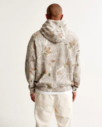Cozy Hooded Sweatshirt With Back Print And Pockets
