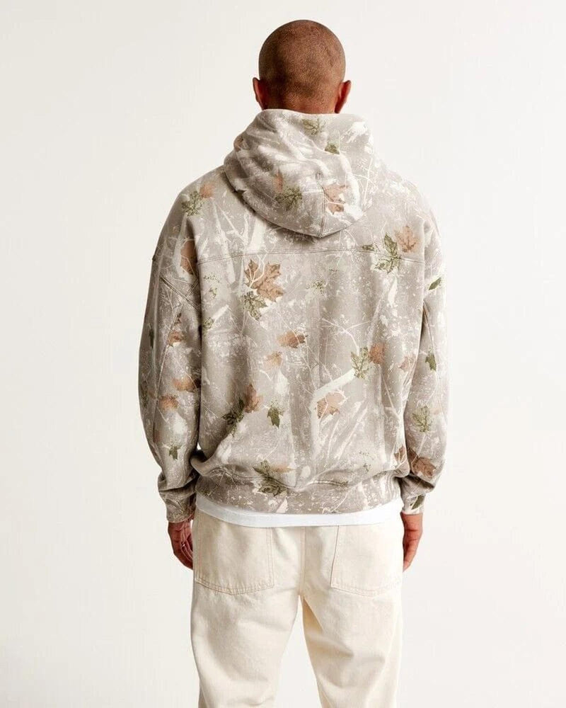 Cozy Hooded Sweatshirt With Back Print And Pockets