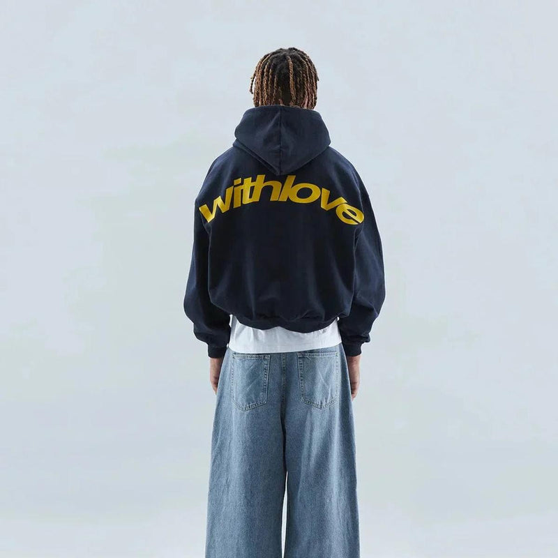 Cozy Hooded Sweatshirt With Back Print And Pockets
