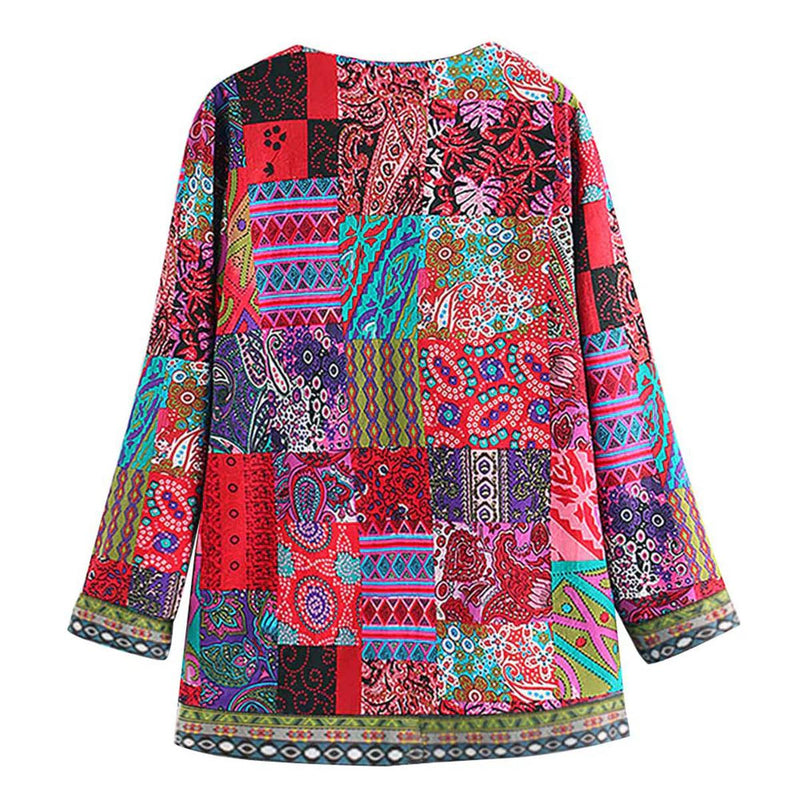 Cozy Patchwork Cardigan for Women Herwick