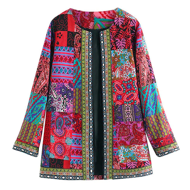 Cozy Patchwork Cardigan for Women Herwick
