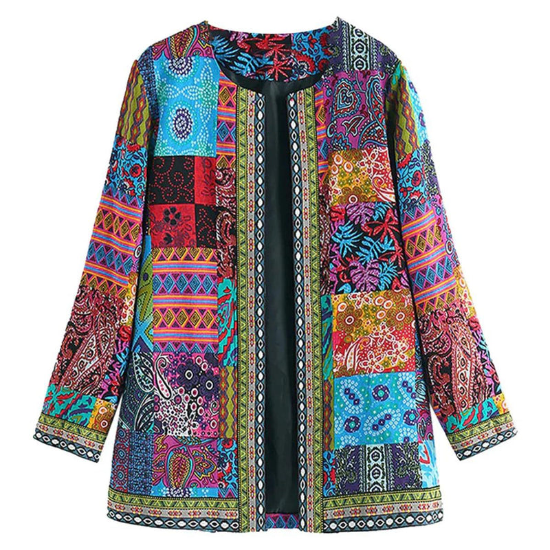 Cozy Patchwork Cardigan for Women Herwick