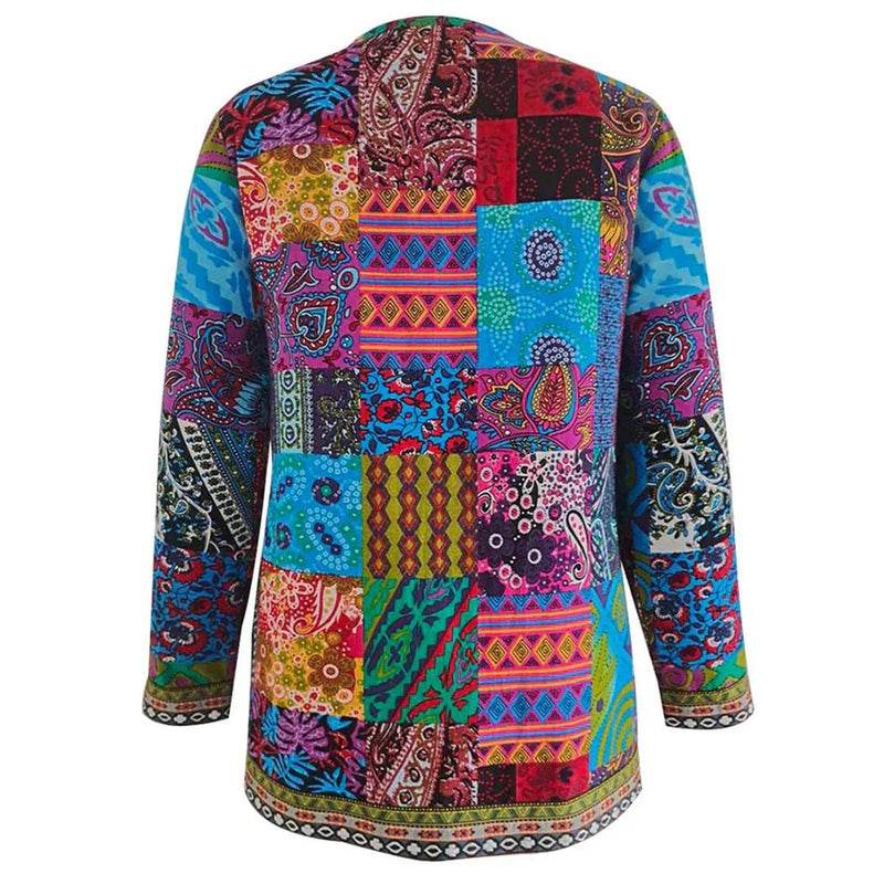 Cozy Patchwork Cardigan for Women Herwick