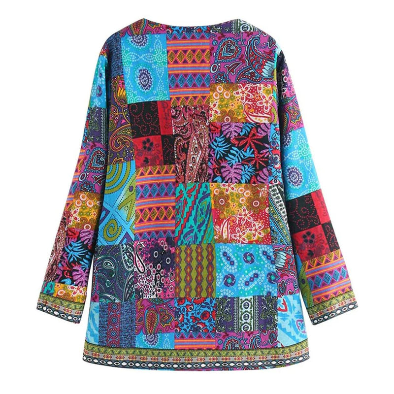 Cozy Patchwork Cardigan for Women Herwick