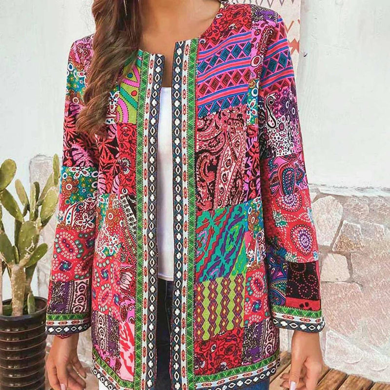 Cozy Patchwork Cardigan for Women Herwick