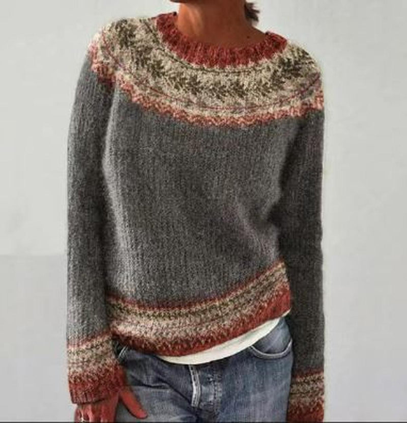 Cozy Vintage Winter Pullover For Women