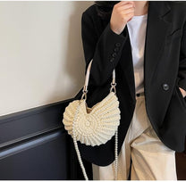 Crochet Shell-Shaped Handbag
