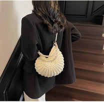 Crochet Shell-Shaped Handbag