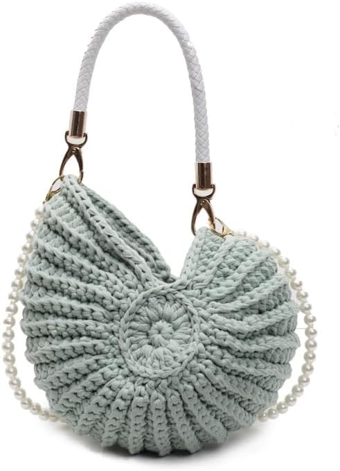 Crochet Shell-Shaped Handbag