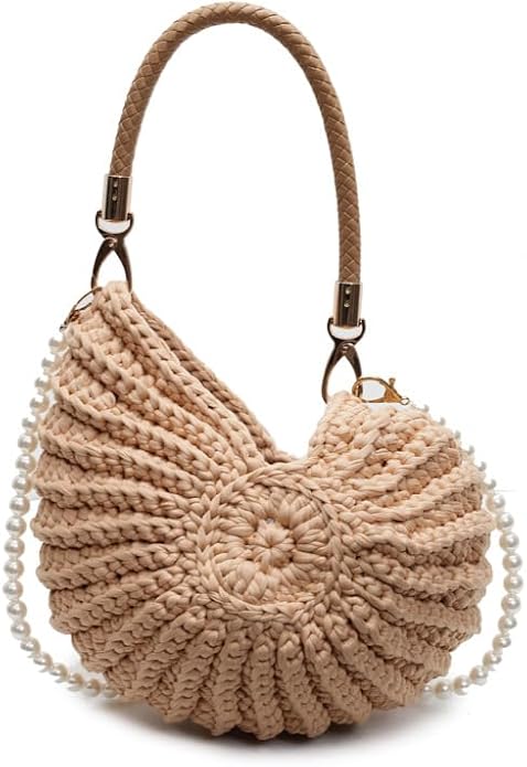 Crochet Shell-Shaped Handbag