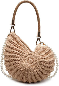 Crochet Shell-Shaped Handbag