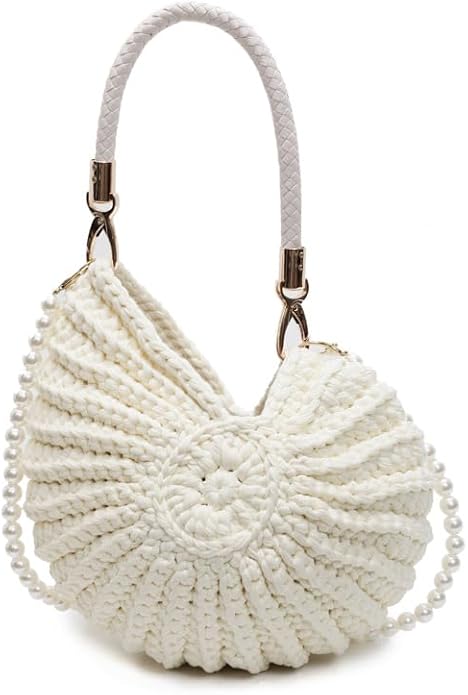 Crochet Shell-Shaped Handbag
