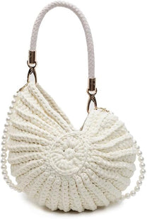 Crochet Shell-Shaped Handbag