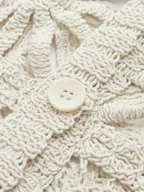Crochet Square Pattern Knit Cardigan