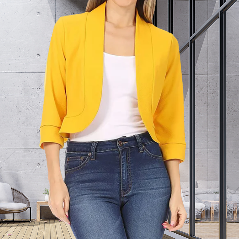 Cropped Tailored Women&#39;s Blazer - Versatile Office And Casual Wear