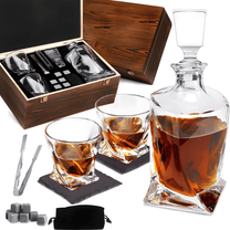 Crystal Decanter And Glass Set For Whiskey And Spirits