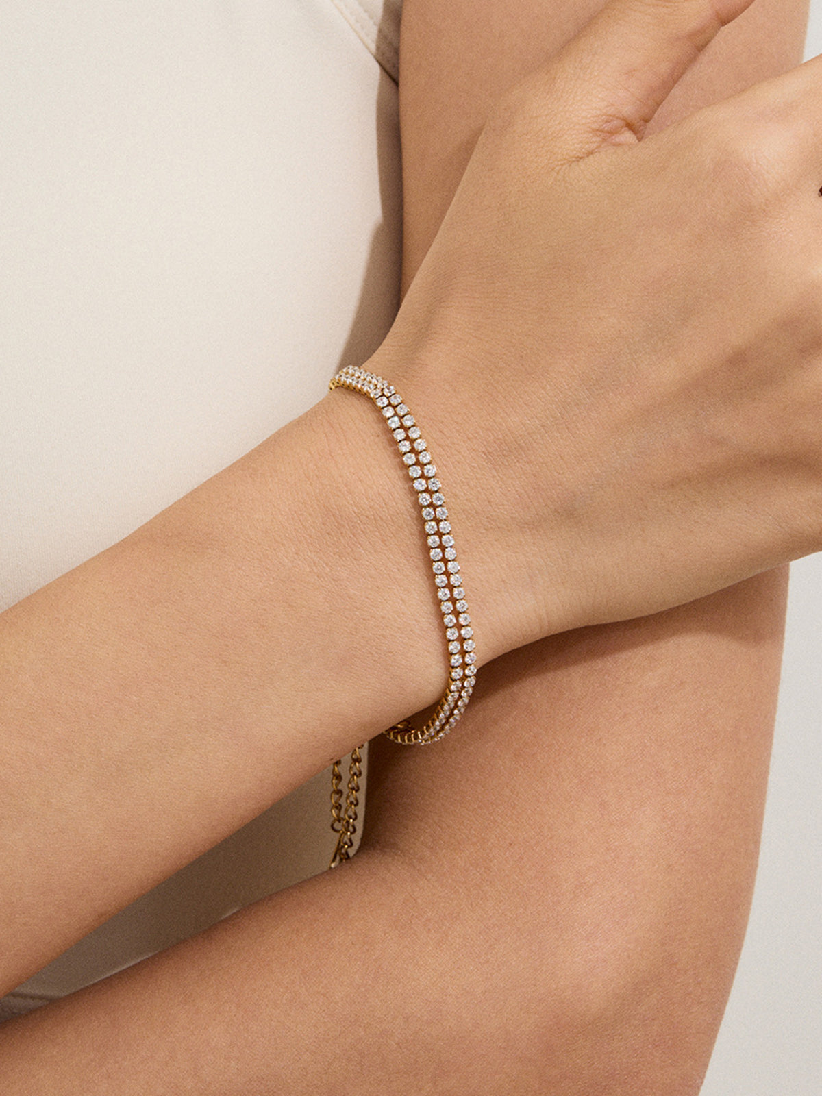 Crystal Embellishments Bracelet Set