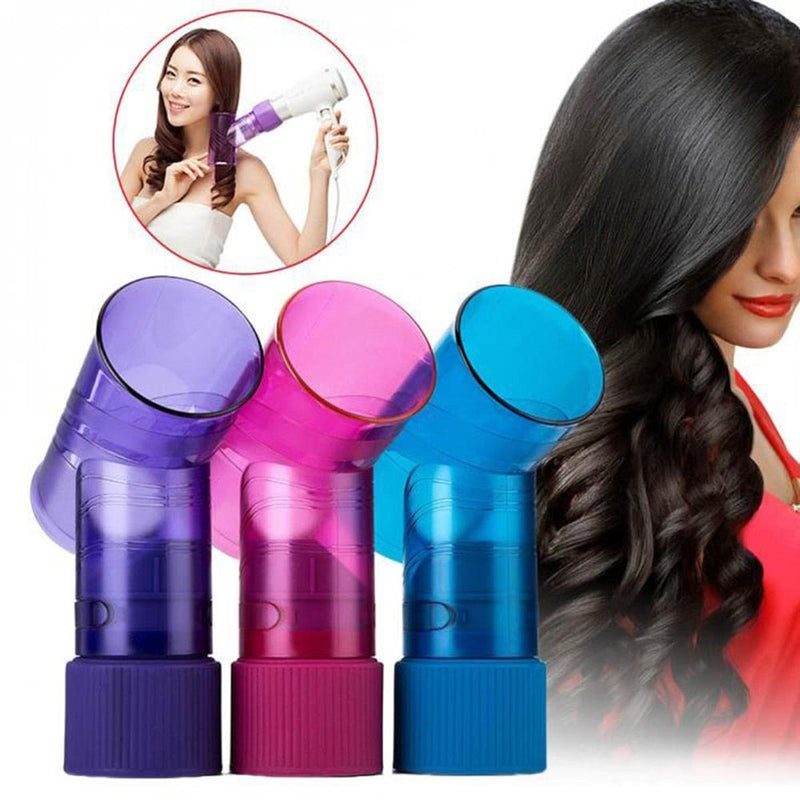 Curling Nozzle Attachment For Hair Dryers