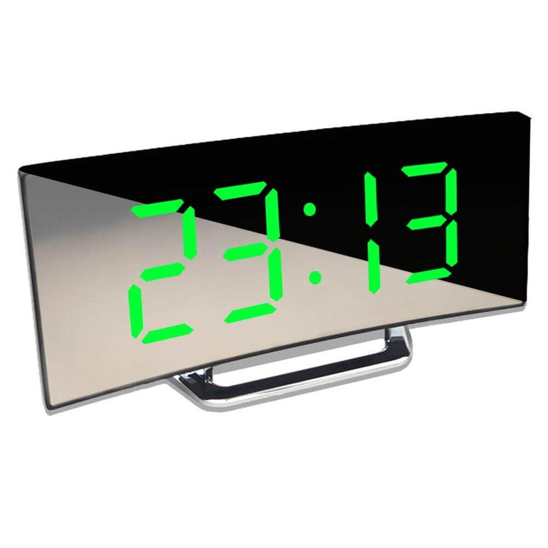 Curved LED Digital Alarm Clock With Smart Night Mode