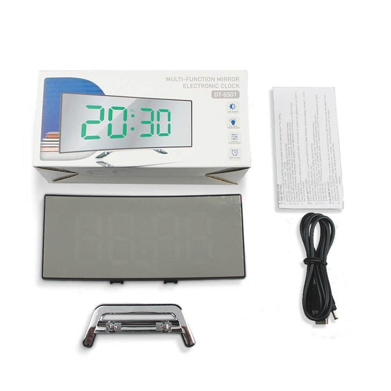 Curved LED Digital Alarm Clock With Smart Night Mode