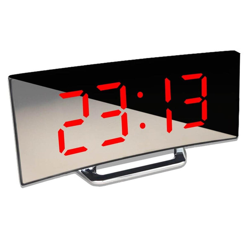 Curved LED Digital Alarm Clock With Smart Night Mode