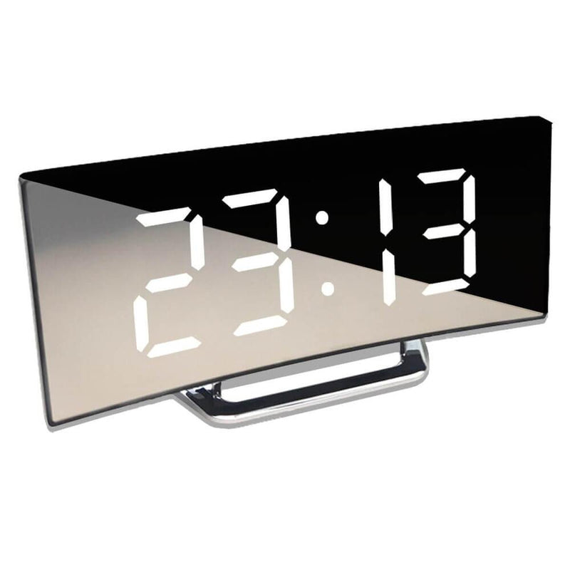 Curved LED Digital Alarm Clock With Smart Night Mode