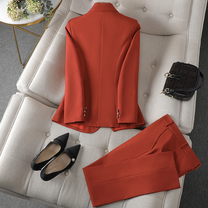 Damen Blazer And Trousers Set - Timeless Two-Piece Outfit