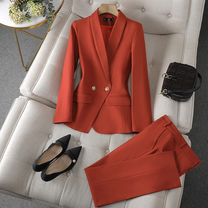 Damen Blazer And Trousers Set - Timeless Two-Piece Outfit