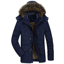 Detachable Hooded Plush Lined Parka Jacket
