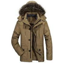 Detachable Hooded Plush Lined Parka Jacket