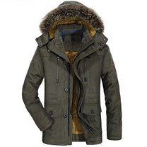 Detachable Hooded Plush Lined Parka Jacket