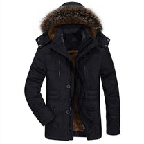 Detachable Hooded Plush Lined Parka Jacket