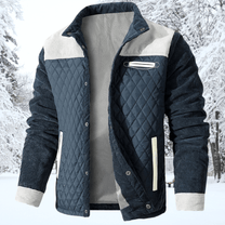 Diamond Quilted Regular Fit Jacket With Zippered Pockets