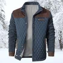 Diamond Quilted Regular Fit Jacket With Zippered Pockets