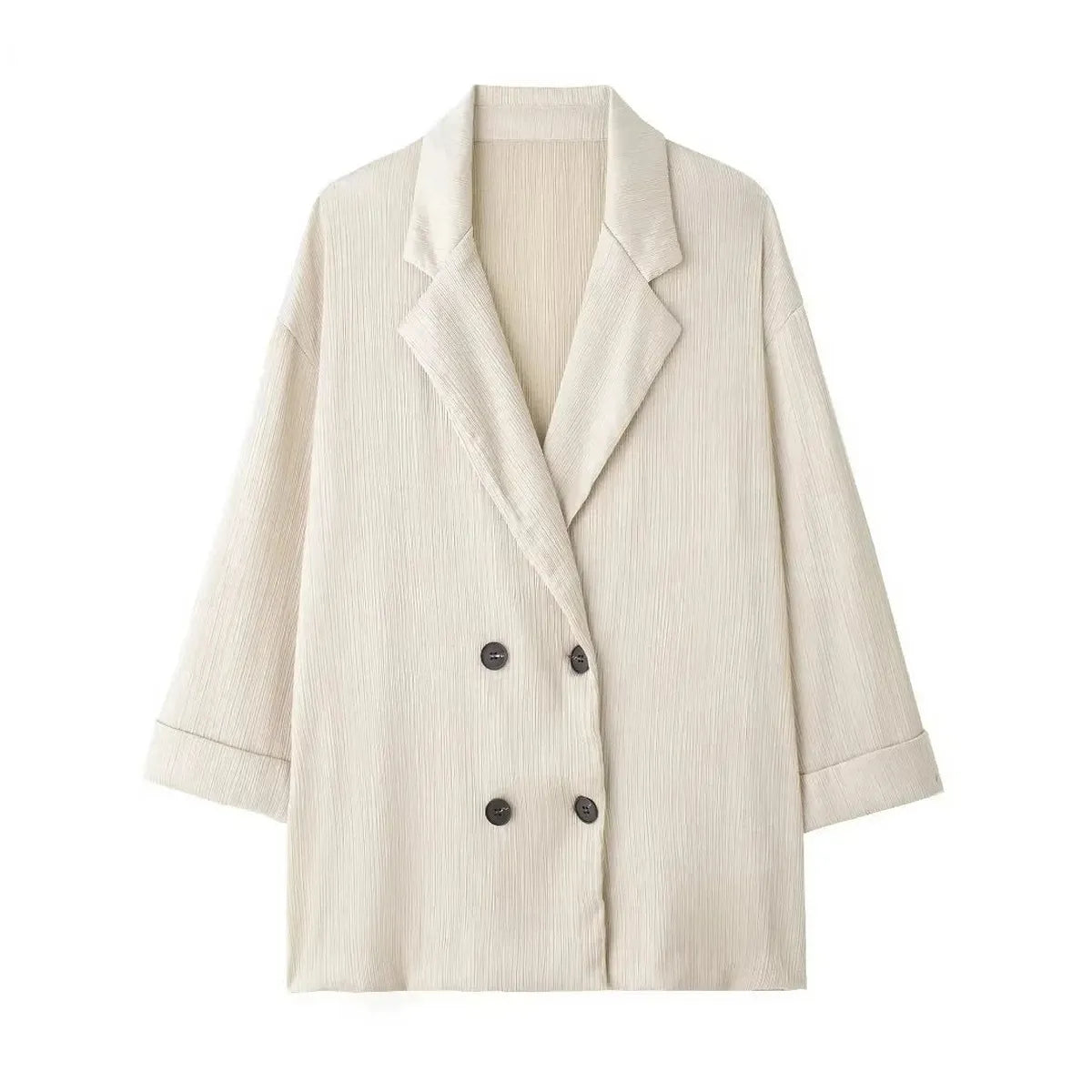 Double-Breasted Blazer &amp; Wide-Leg Trouser Co-ord