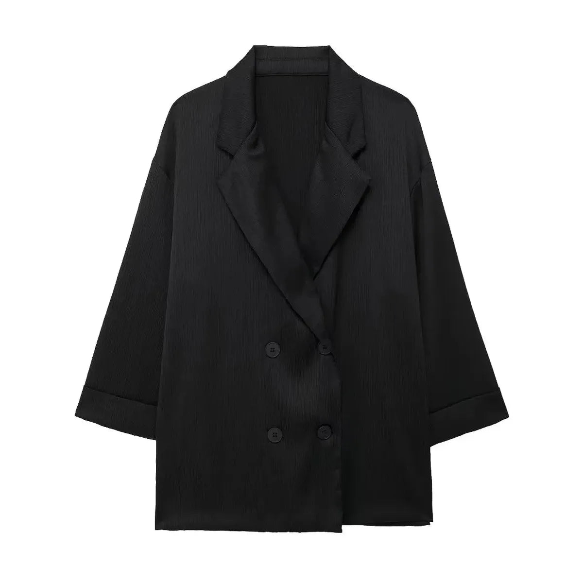 Double-Breasted Blazer &amp; Wide-Leg Trouser Co-ord