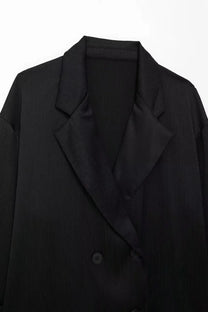 Double-Breasted Blazer &amp; Wide-Leg Trouser Co-ord