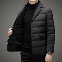 Double-Breasted Quilted Down Jacket for Men