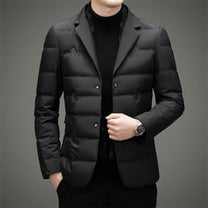 Double-Breasted Quilted Down Jacket for Men