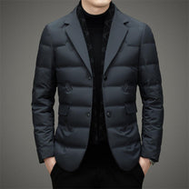 Double-Breasted Quilted Down Jacket for Men