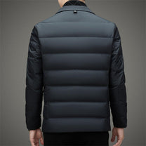 Double-Breasted Quilted Down Jacket for Men